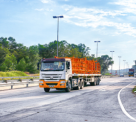 Heavy Hauling Truck Yellow Side